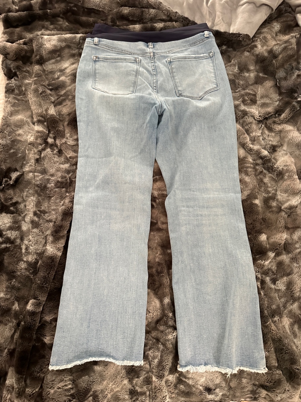 Pinkblush Light Blue Raw Edge Crop Jeans - Picture 9 of 11